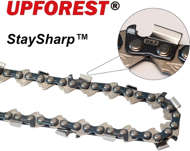 UPFOREST 20" Chainsaw Bar & Chain Combo - 3/8" Pitch, .050“ Gauge 72 Drive Link For Husqvarna 455 Rancher, 460 Rancher, 570, 576XP,257,365, 372XP, Jonsered, Poulan PP5020AV, PR5020 (KN20072CY4L) - Image 4